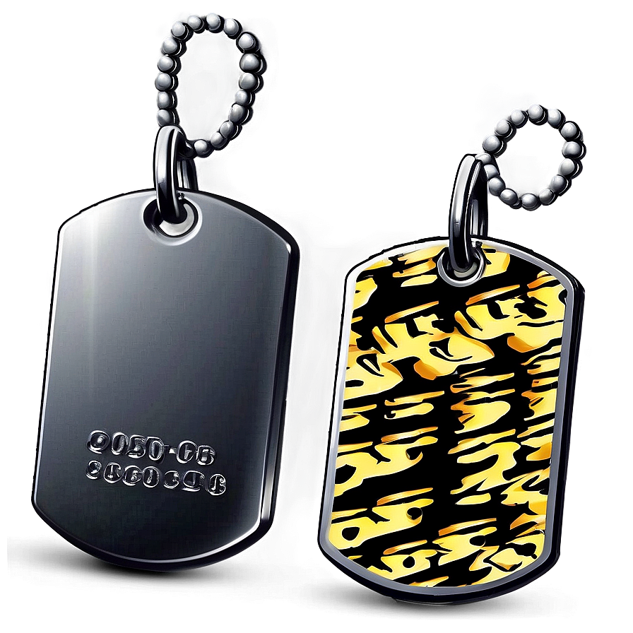 Stylish Dog Tag Artwork Png Igo PNG Image