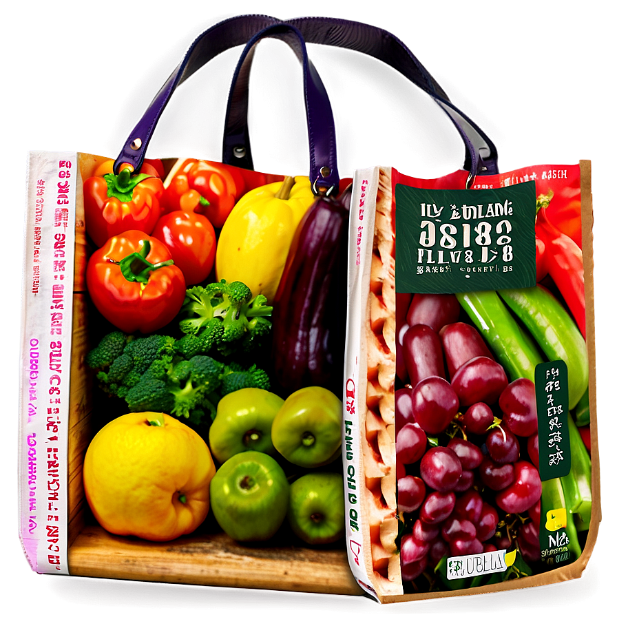 Stylish Grocery Bag Png 06132024 PNG Image