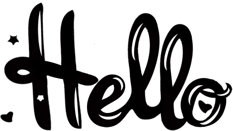 Stylish Hello Calligraphy PNG Image