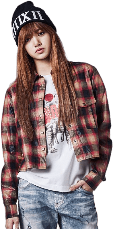 Stylish Kpop Star Casual Outfit PNG Image