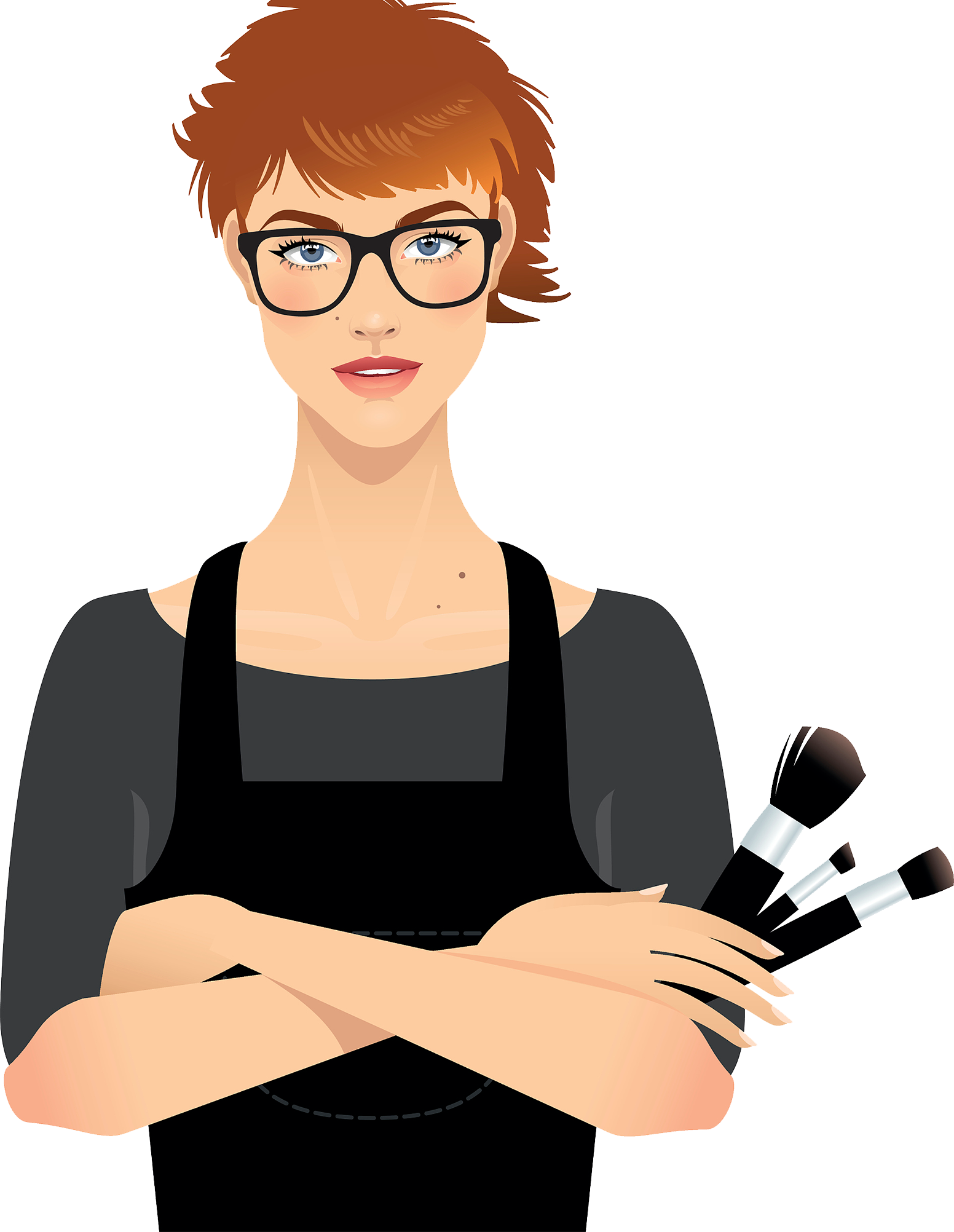 Stylish Makeup Artist Vector PNG Image