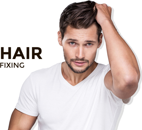 Stylish Man Hair Fixing PNG Image