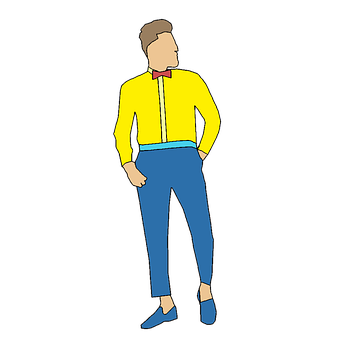 Stylish Man Illustration PNG Image