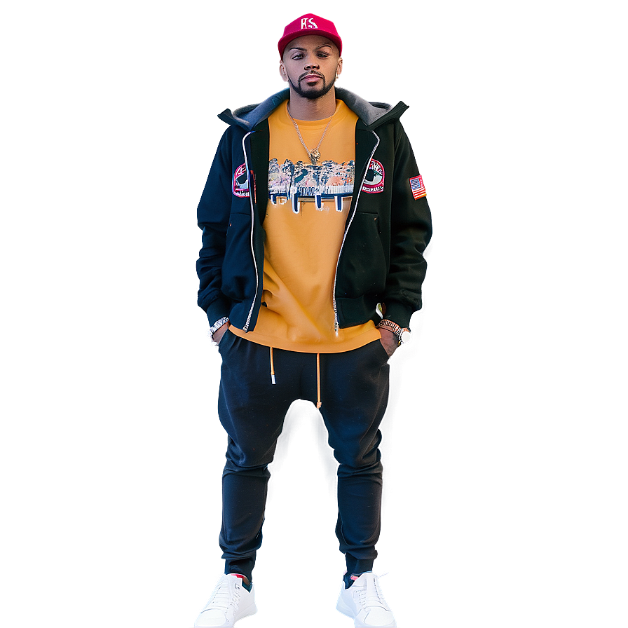 Stylish Manin Casual Streetwear PNG Image