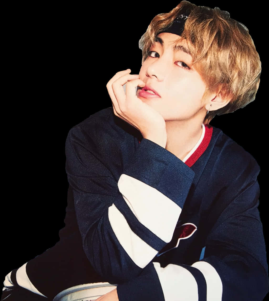 Stylish Portrait Taehyung PNG Image