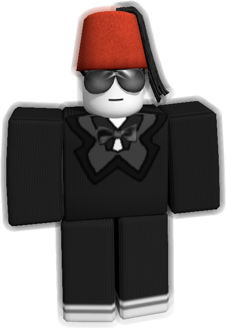 Stylish Roblox Characterin Suit PNG Image