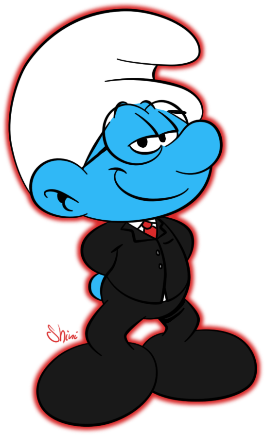 Stylish Smurfin Suit PNG Image