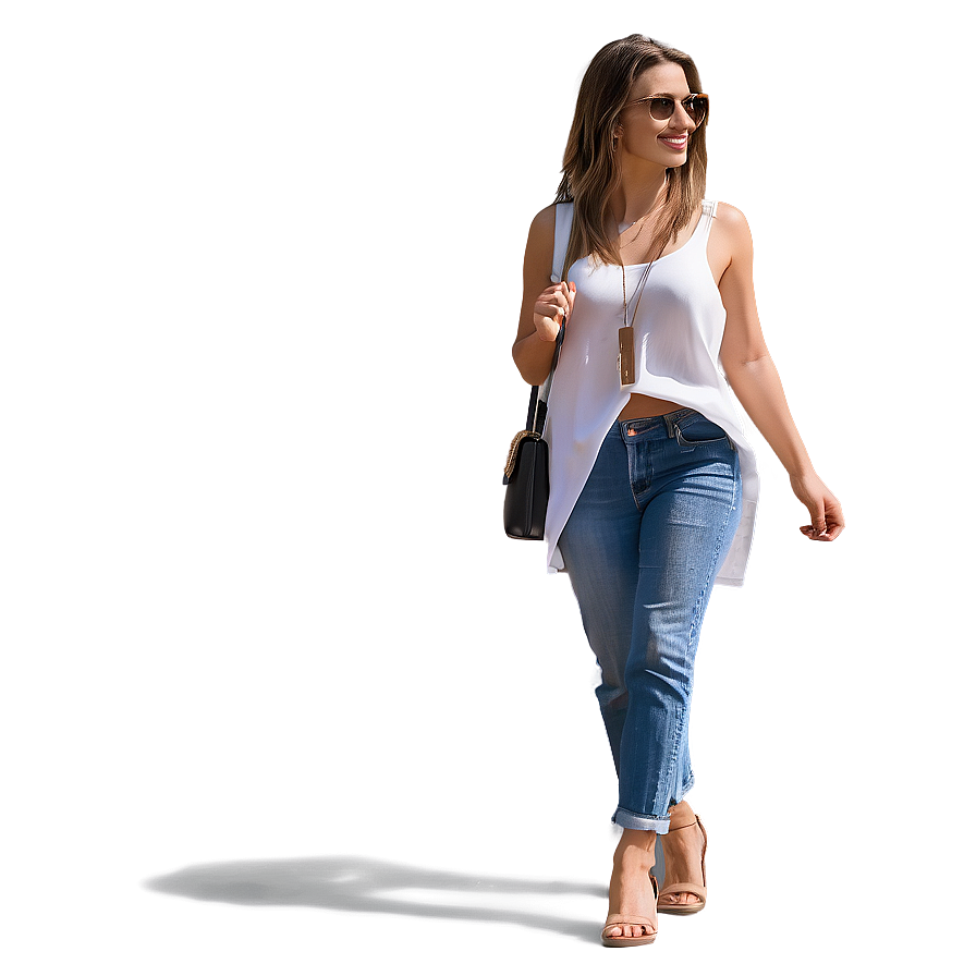 Stylish Woman Walking Png Odx PNG Image