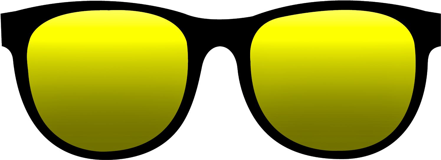 Stylish Yellow Lens Sunglasses PNG Image