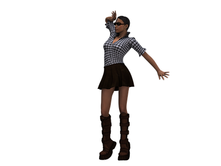 Stylish3 D Character Pose PNG Image