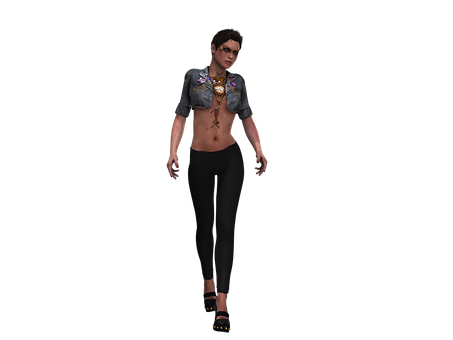 Stylish3 D Model Woman PNG Image