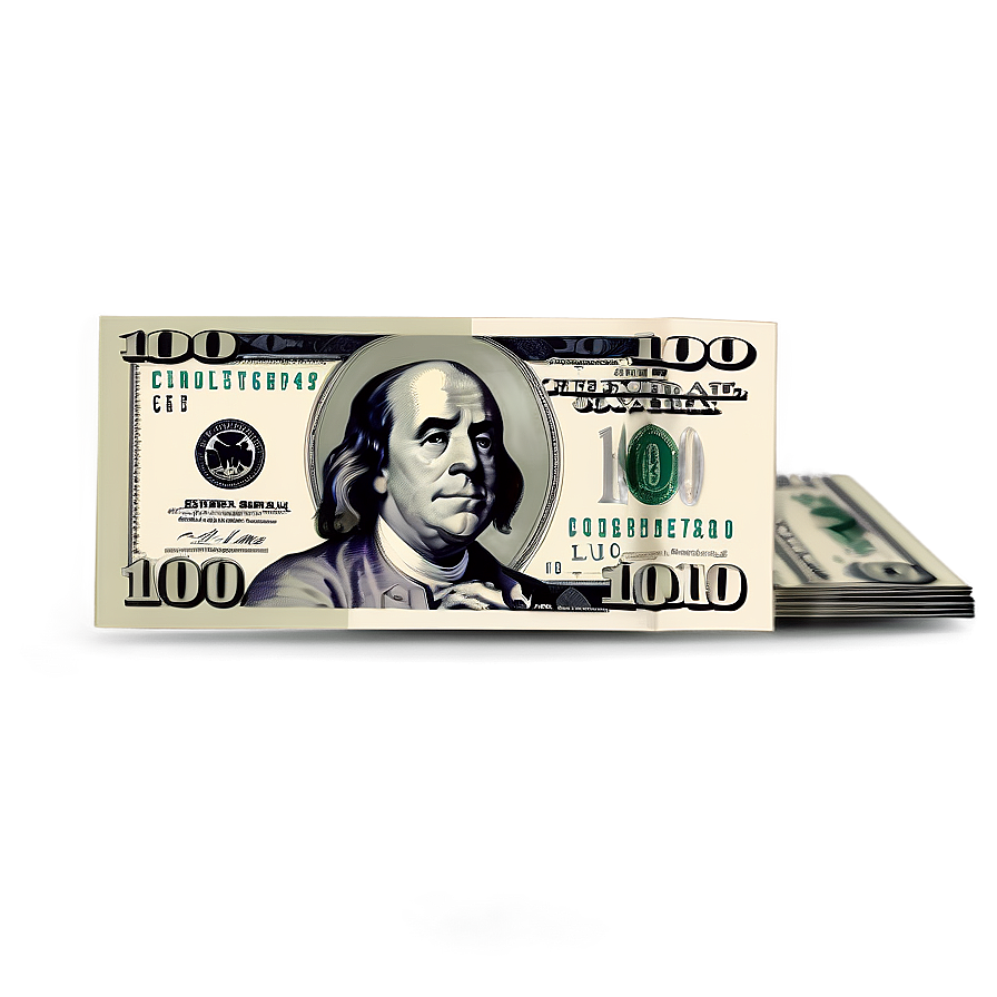 Stylized 100 Dollar Bill Art Png 05242024 PNG Image