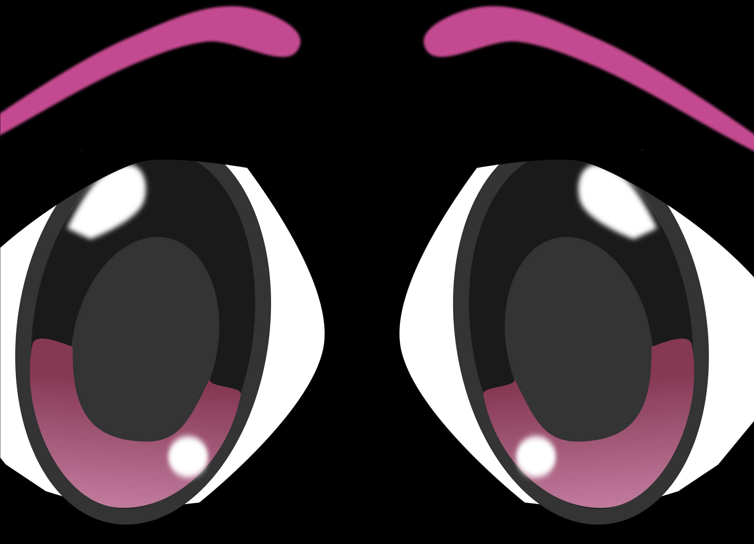 Stylized Anime Eyes Illustration PNG Image