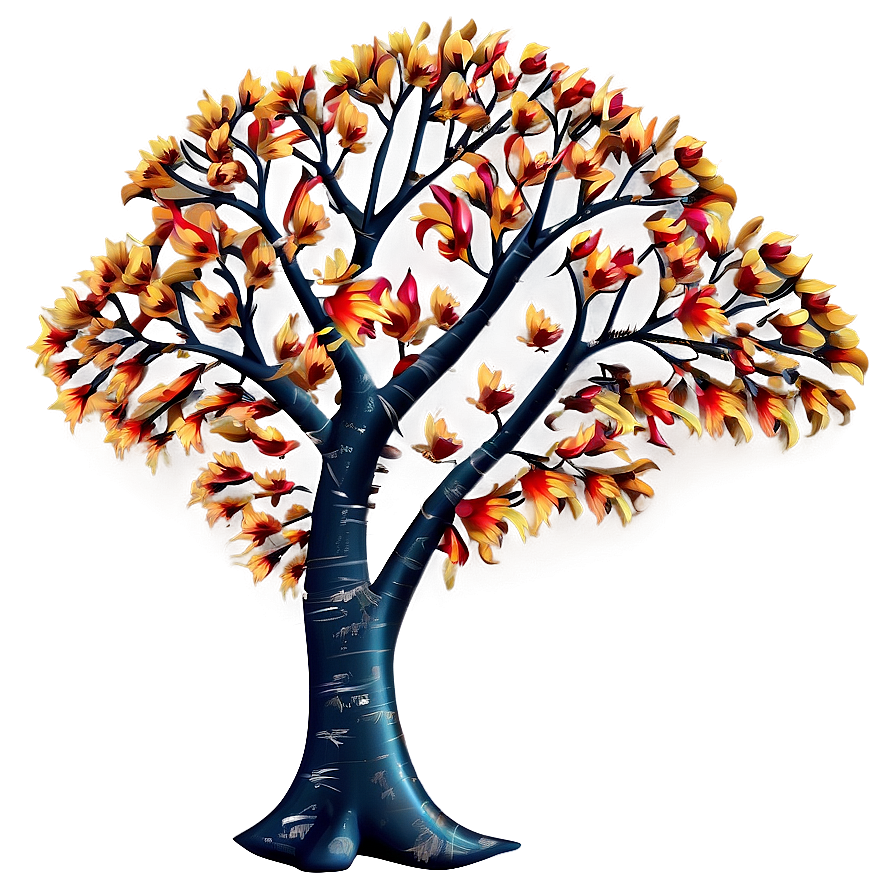 Stylized Autumn Tree Png 93 PNG Image