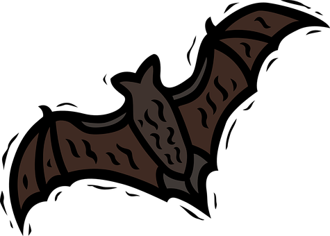 Stylized Bat Silhouette PNG Image