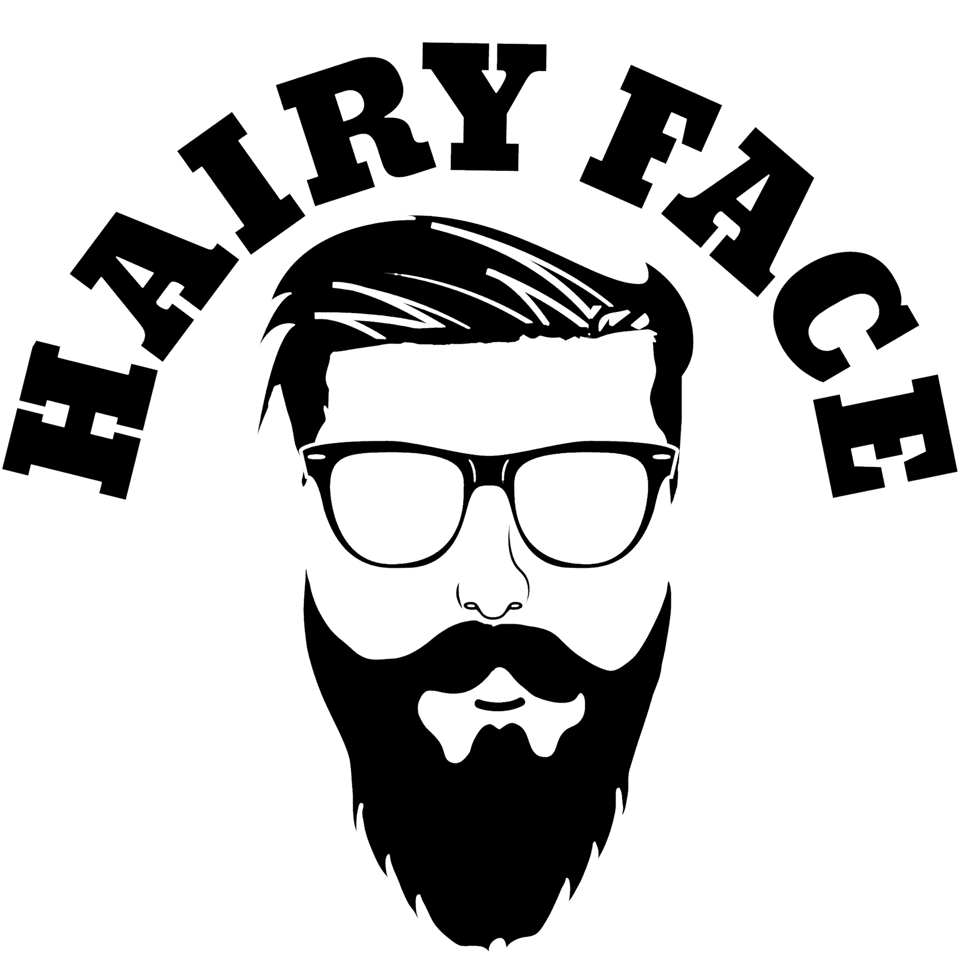 Stylized Bearded Man Graphic PNG Image