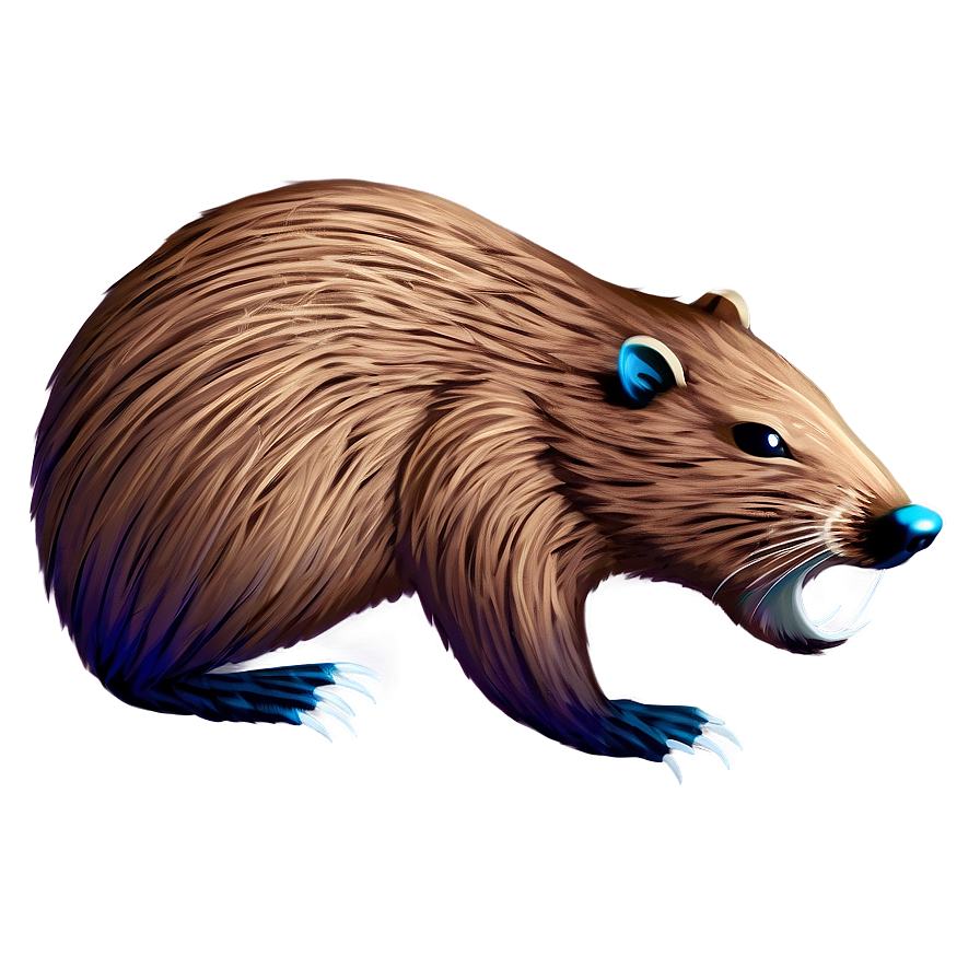 Stylized Beaver Artwork Png 96 PNG Image