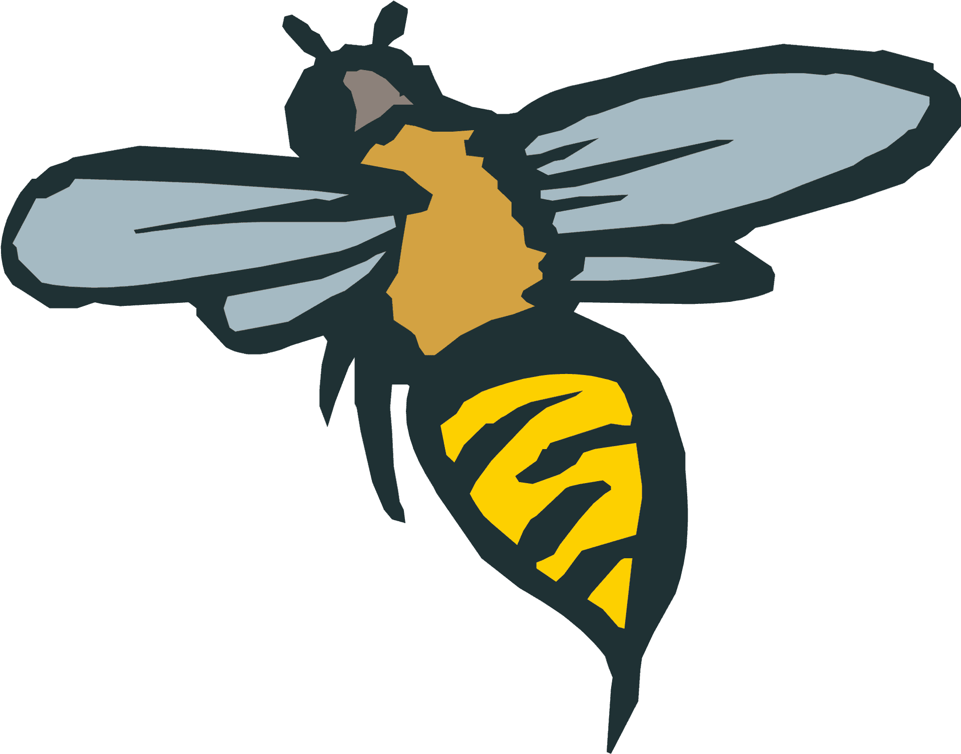 Stylized Bee Clipart PNG Image