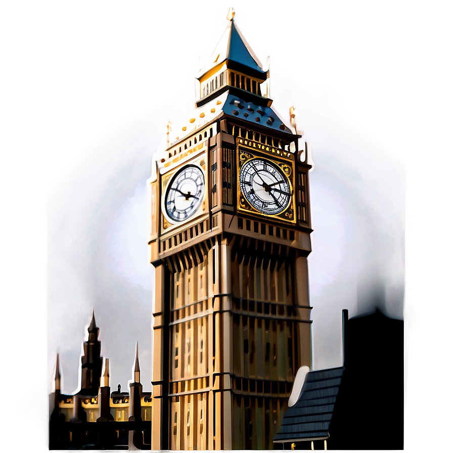 Stylized Big Ben Art Png Yac PNG Image