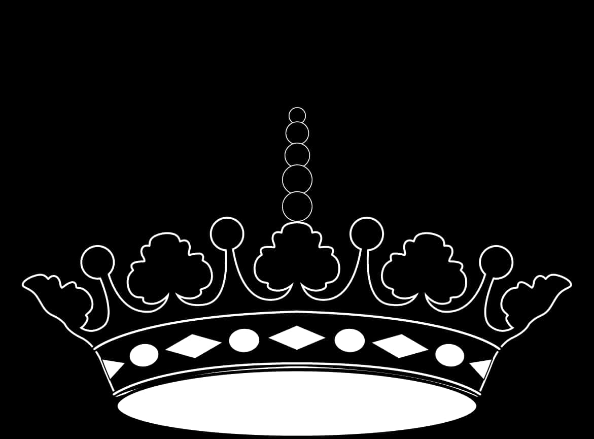 Stylized Black Crown Graphic PNG Image