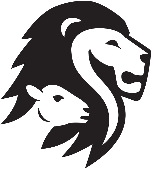 Stylized Black Lion Logo PNG Image