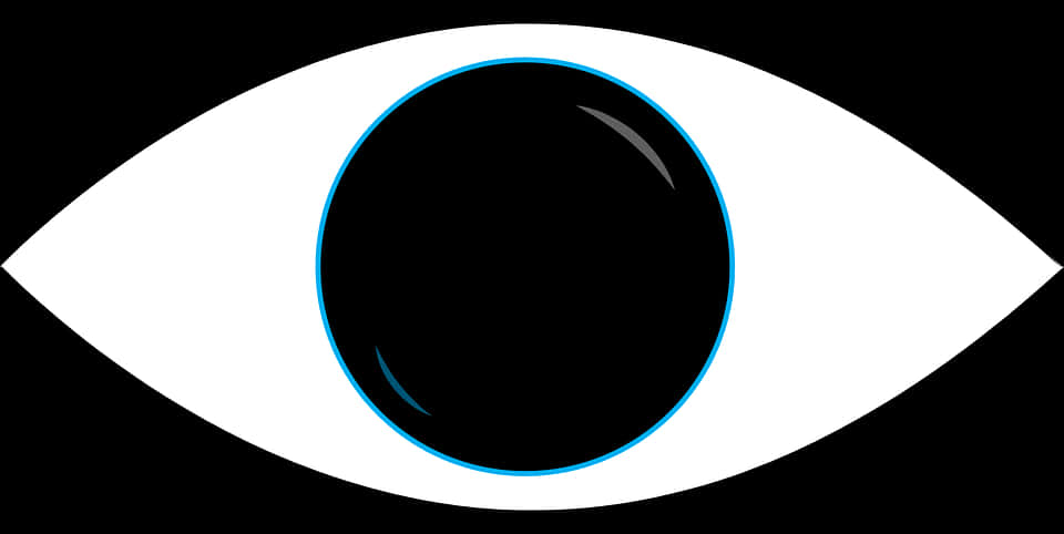 Stylized Blackand White Eye Graphic PNG Image