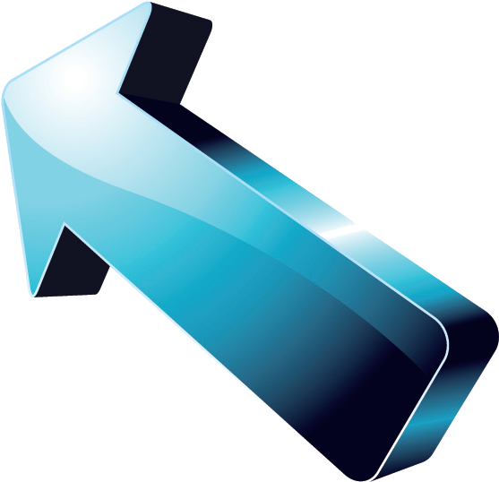 Stylized Blue Arrow Graphic PNG Image