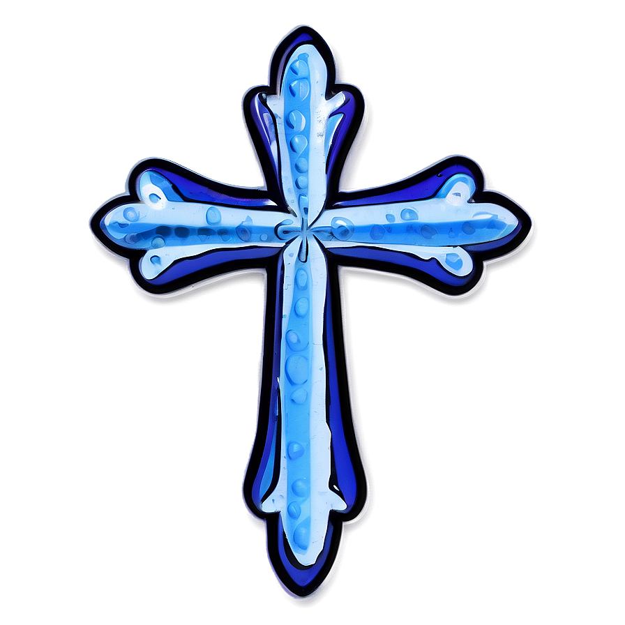 Stylized Blue Cross Feature Png Eer17 PNG Image