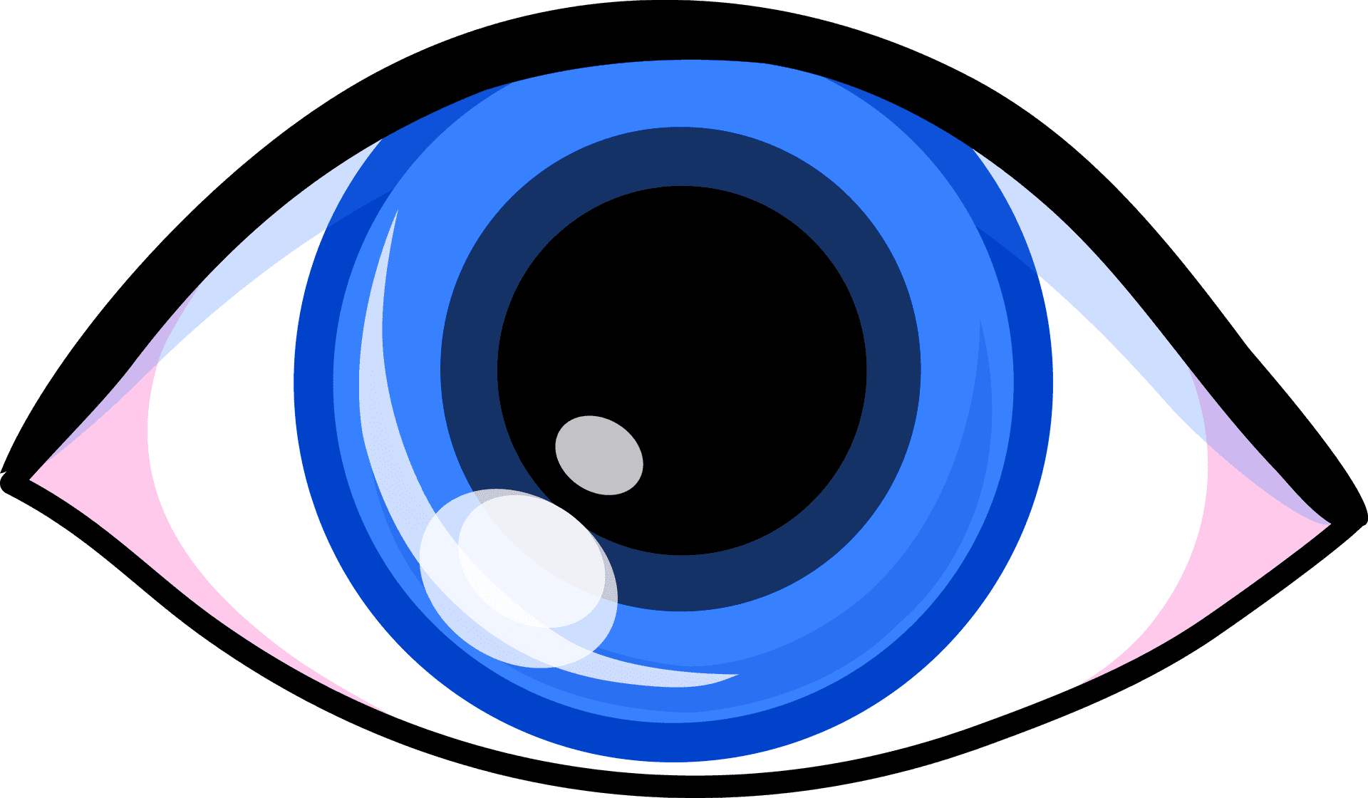 Stylized Blue Eye Clipart PNG Image