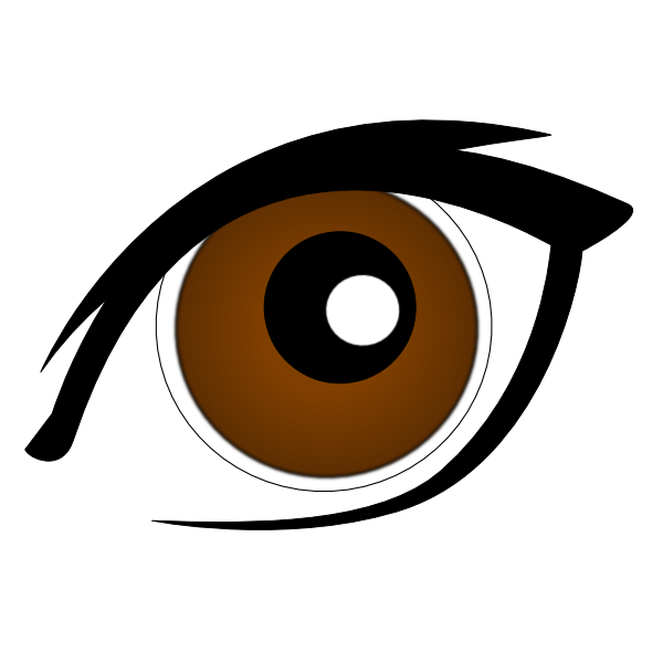 Stylized Brown Eye Clipart PNG Image