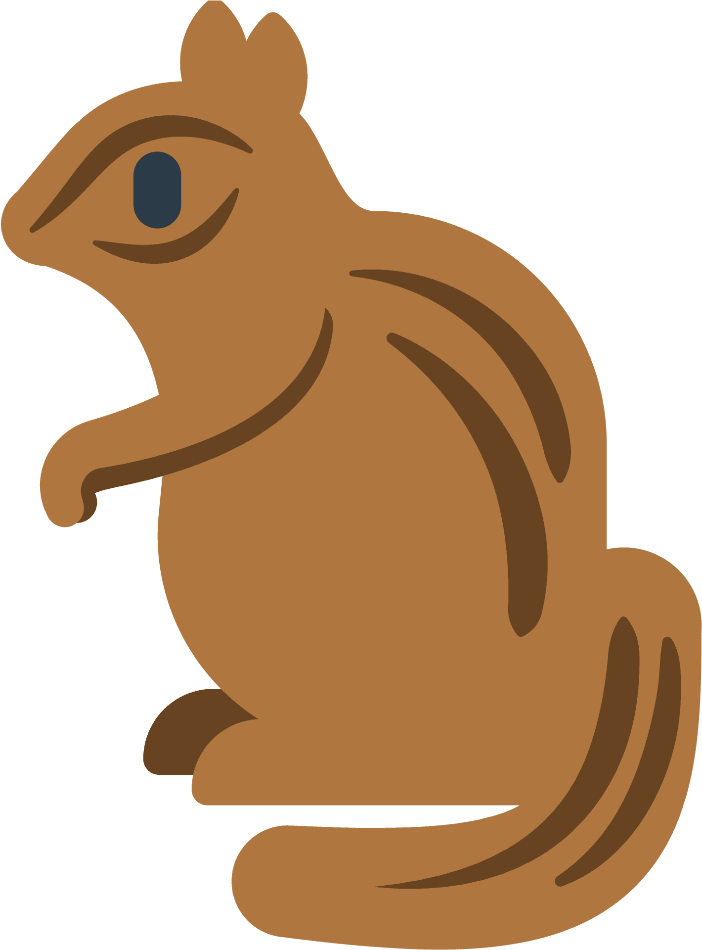 Stylized Brown Squirrel Graphic PNG Image