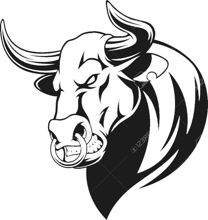 Stylized Bull Graphic PNG Image