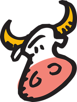 Stylized Bull Graphic PNG Image