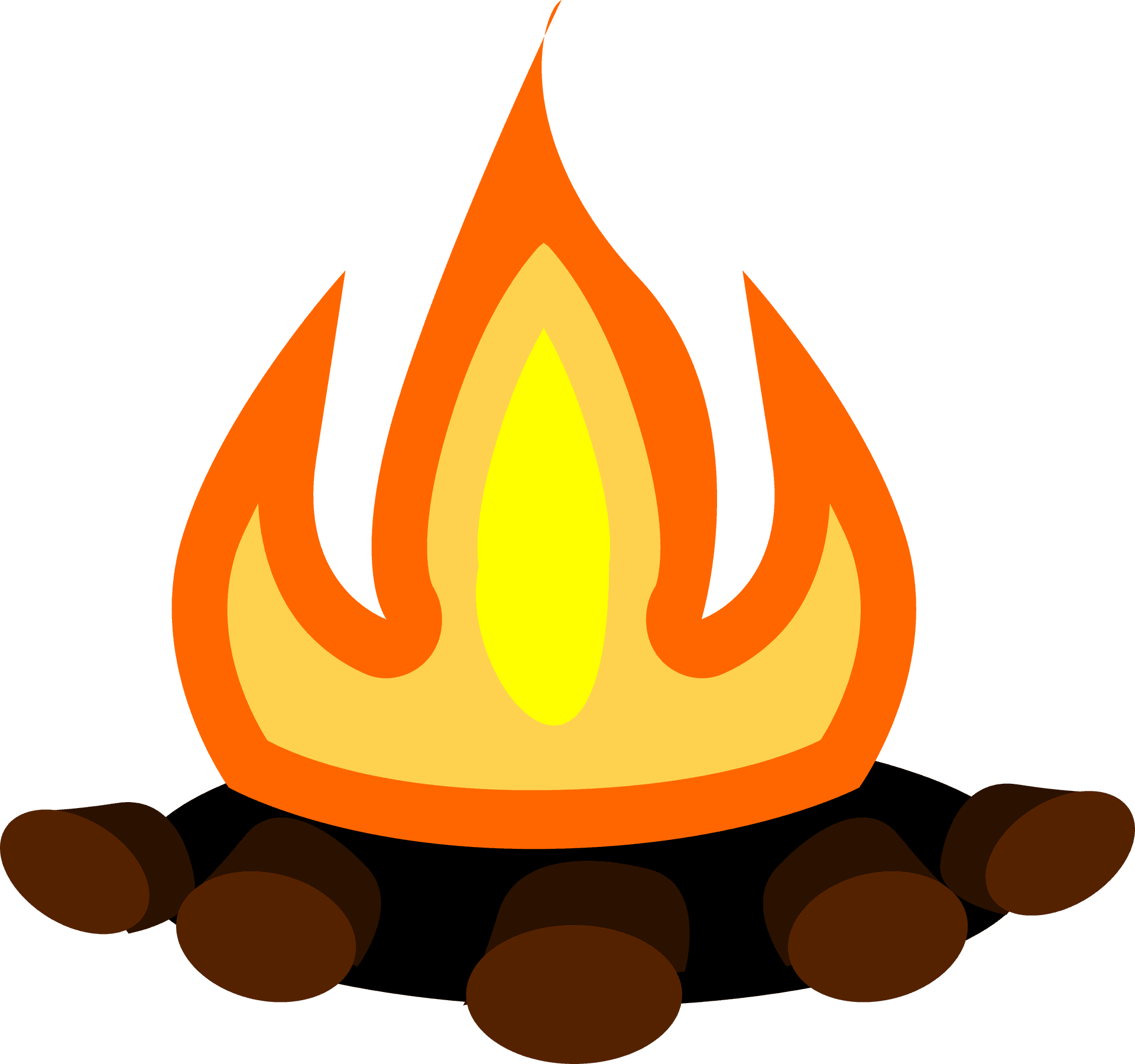 Stylized Campfire Illustration.png PNG Image