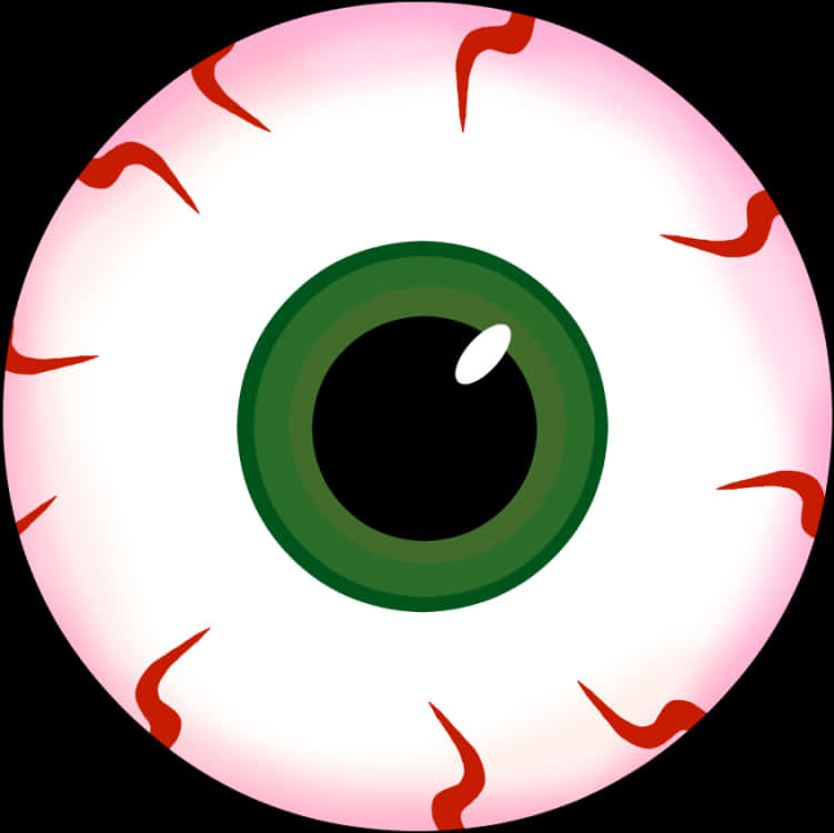 Stylized Cartoon Eyeball PNG Image