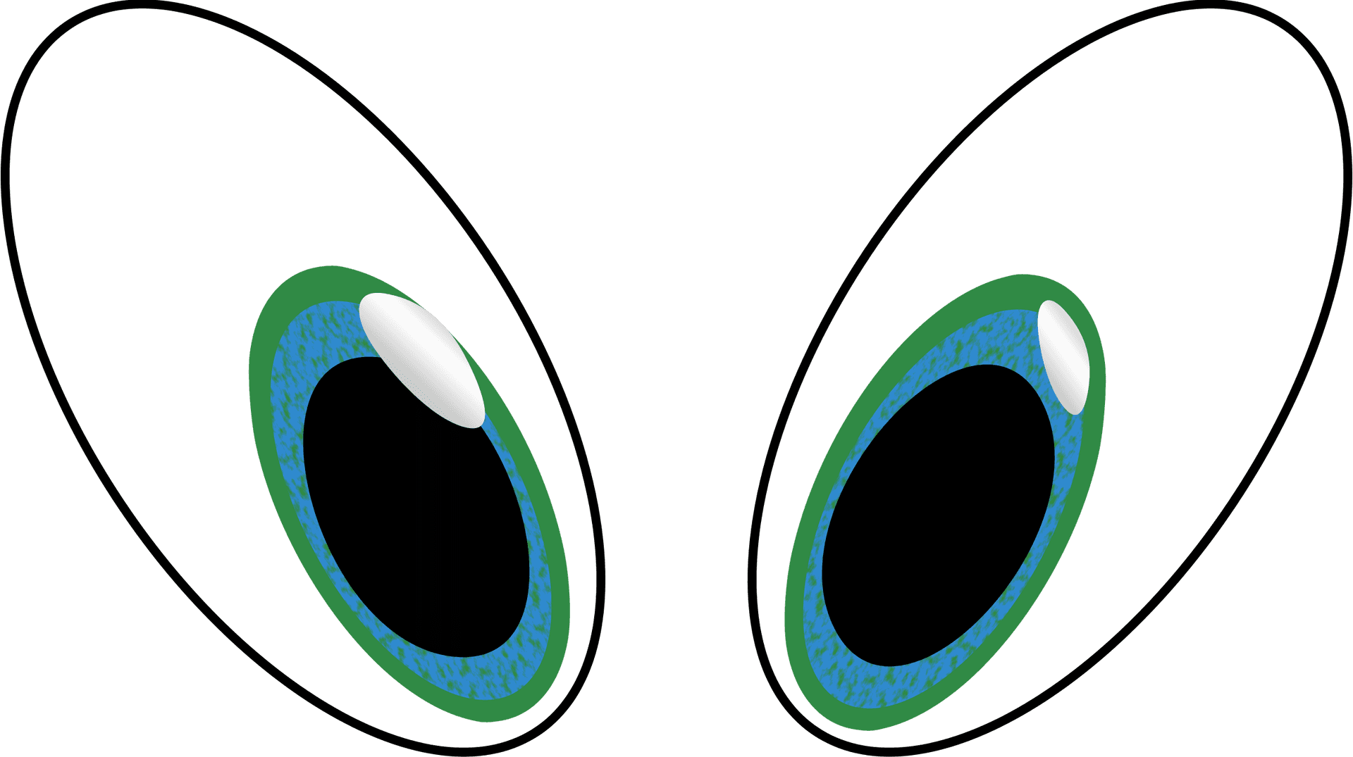 Stylized Cartoon Eyes Clipart PNG Image