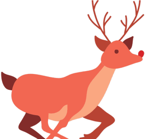 Stylized Cartoon Reindeer Illustration PNG Image