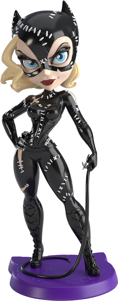 Stylized Catwoman Figurine PNG Image