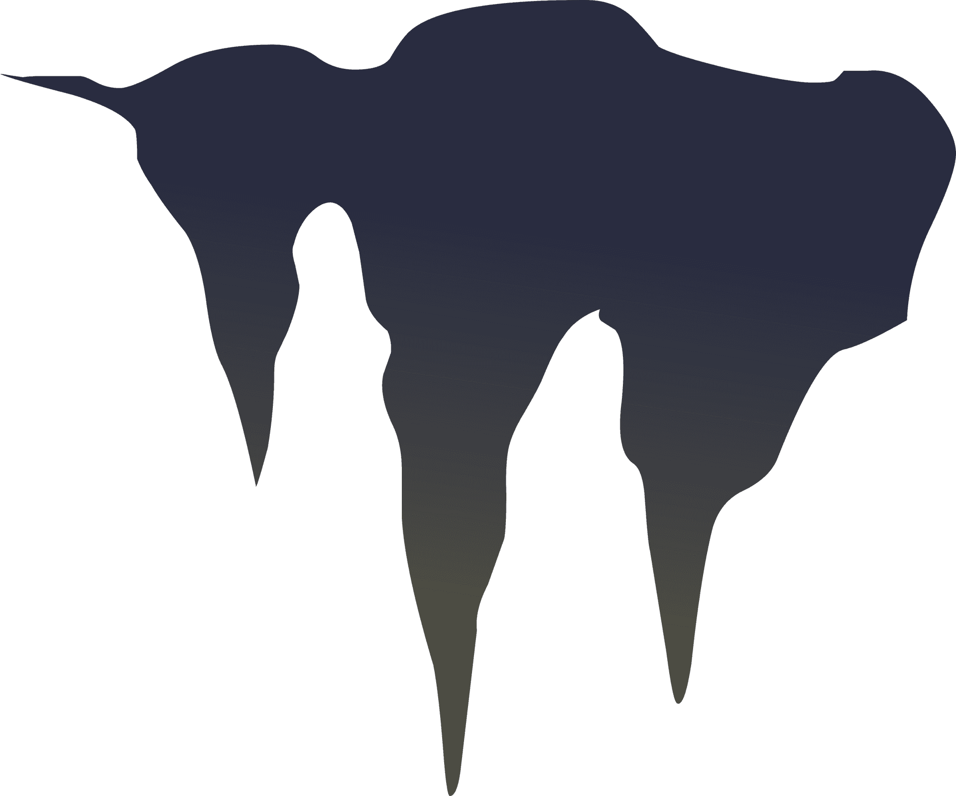 Stylized Cave Icicles Silhouette PNG Image