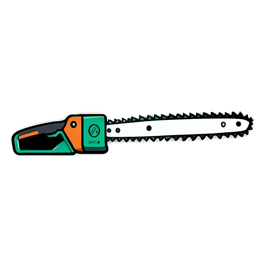 Stylized Chainsaw Artwork Png 05252024 PNG Image