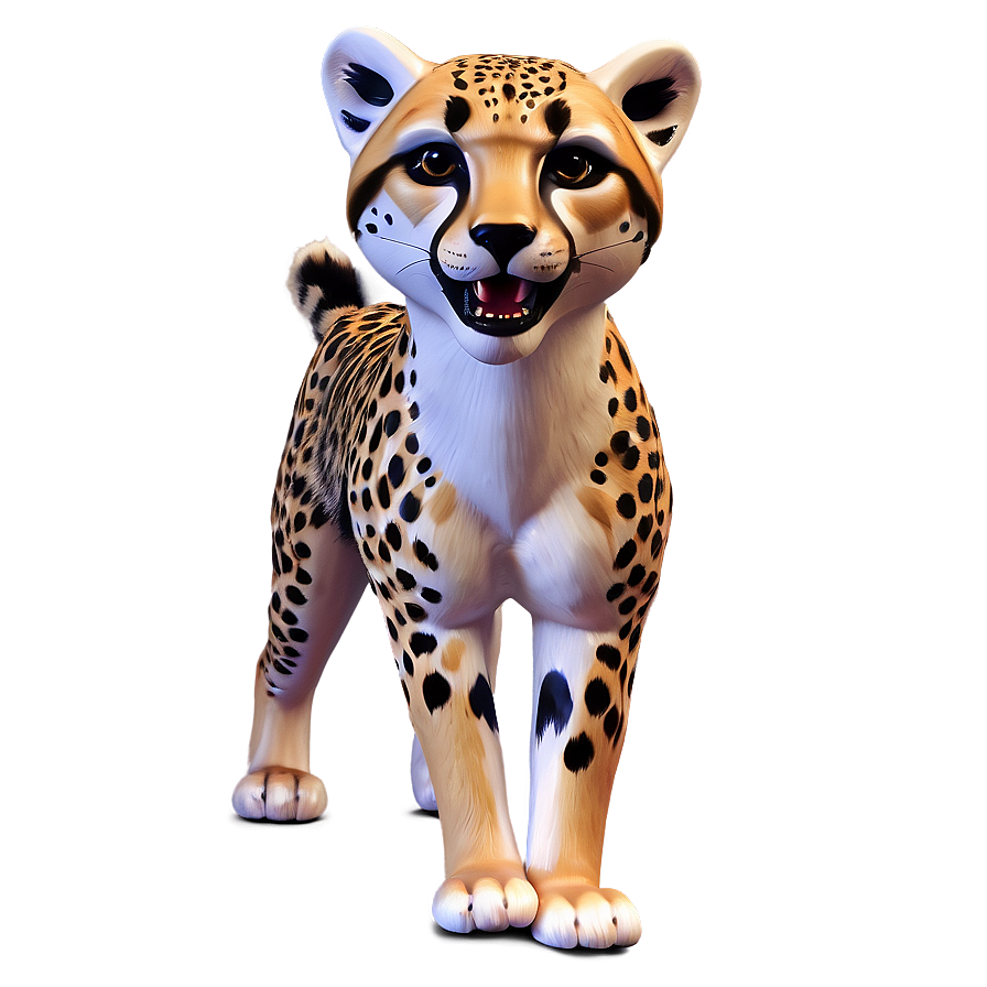 Stylized Cheetah Design Png 32 PNG Image