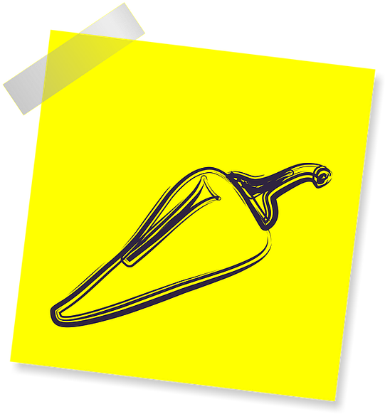 Stylized Chili Pepper Drawing PNG Image