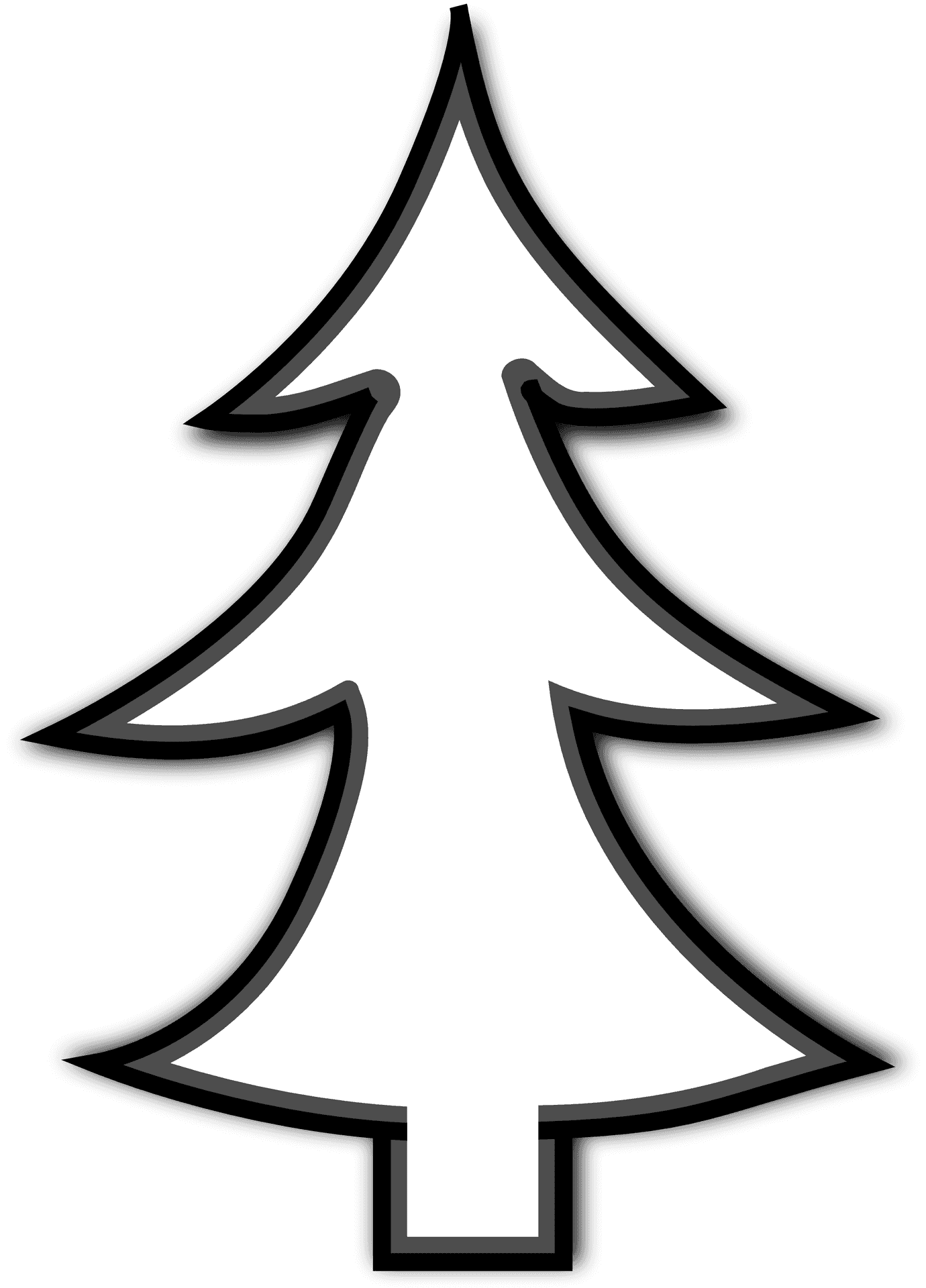 Stylized Christmas Tree Graphic PNG Image