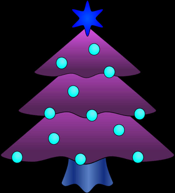 Stylized Christmas Tree Illustration PNG Image