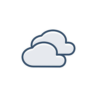 Stylized Cloud Icon PNG Image