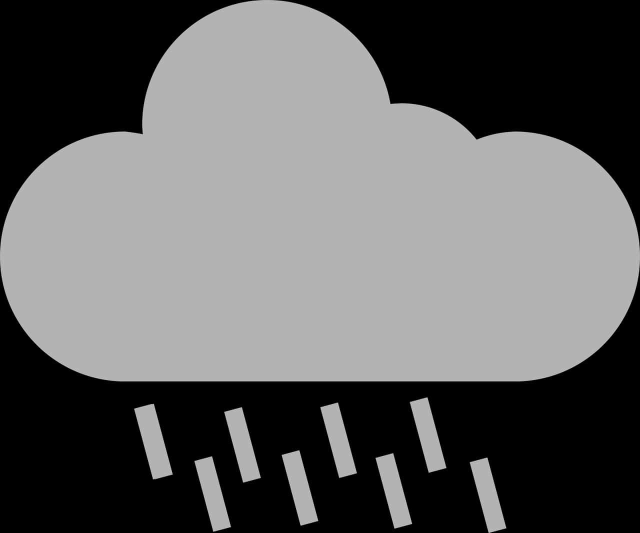 Stylized Cloud Rain Icon PNG Image