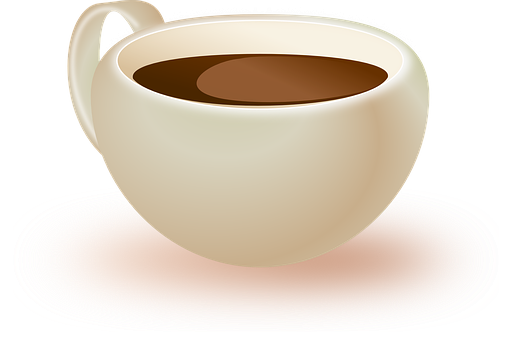 Stylized Coffee Cup Graphic PNG Image