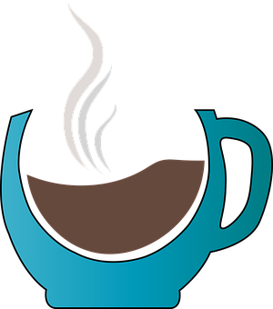 Stylized Coffee Cup Graphic PNG Image