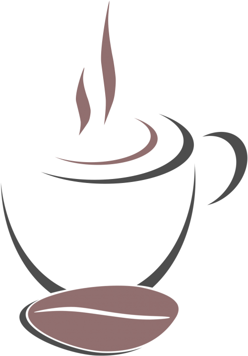 Stylized Coffee Cup Graphic PNG Image