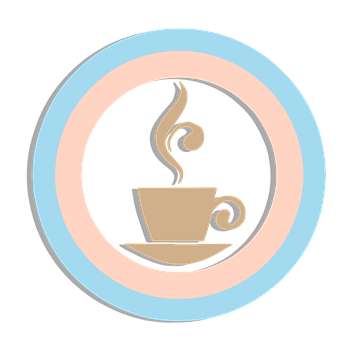 Stylized Coffee Cup Icon PNG Image